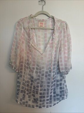 Quiksilver Sheer Geo Peasant Top